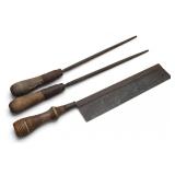 Vtg Dovetail Saw & Round Files