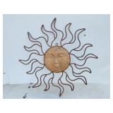 Terra Cotta Sun Face Wall Decor