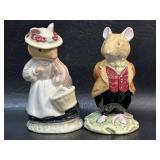 Royal Doulton Lord & Lady Woodmouse Figures