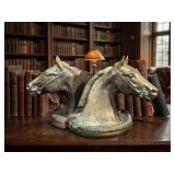 Gladys Brown Dodge 1946 Horse Head Bookends Metal