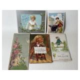 5 Antique Advertising Cards