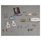 Costume Earrings, Keychains, Buckle- Some Silver