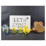 Lot Of Misc. Collectibles + Heart Napkin holder
