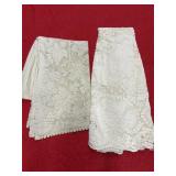 2 Vintage Lace Tablecloths