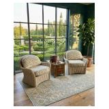 Pair of Rattan Lounge Chairs