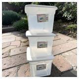 3 Sterilite Totes 20 Quarts Each Perfect for