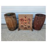 Vtg Ring Toss Game & Nail Kegs