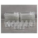 Vintage Clear Glass Snack Sets - 14