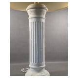 Chalk Roman Style Pillar Table Lamp