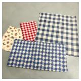 VTG Checkered Picnic Tablecloths w/ Butterfly