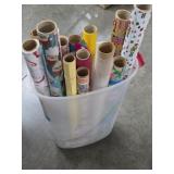 Container of Christmas Gift Wrap
