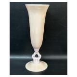 Cambridge Glass Tuscan Pink Vase w/ Key Hole Base