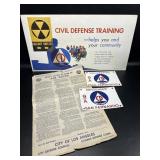 Vintage Civil Defense Signs = Transit Cardboard