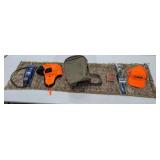Faux Fur, Hunter Orange Hats. bag, Wallet, Air