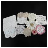 VTG Doilies w/ Embroidered Arm Chair Covers All