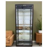 Tall Lighted Display Cabinet w/ Glass Shelves