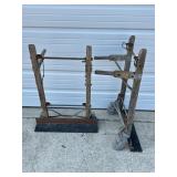 SET OF VINTAGE PIANO MOVING DOLLIES IN GOOD