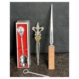 GUAM SOUVENIR SPOON, NEW ORLEANS LETTER OPENER,