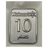 WAL-MART SILVER TONE 10 YEAR PIN