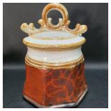 Signed 9' Pottery Jar w/ Lid