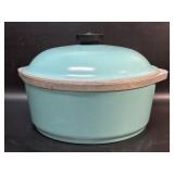 Vtg Club Aluminum Aqua 10" Dutch Oven Turquoise