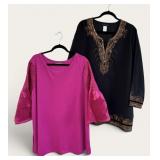 2 Womanï¿½s Tops Sizes 3X (22/24 & 24/26) Very