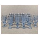 Noritake Sweet Swirl Light Blue Goblets L, M, & S