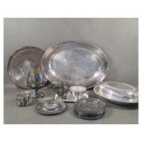 Silver Plate Serviceware w/ One Sm Sterling Plate