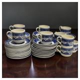 70 Pieces Old Blue Willow Dishes