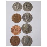 4 Magic Coins Kennedy Half Dollars