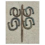 SET OF ROYAL PITCHING HORSE SHOES W/ STAKE
