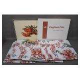 Vintage English Life Cork Placemats & Small Salt