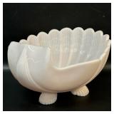 Cambridge Glass Pink Nautilus Seashell Bowl Three
