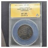 1837 TOKEN VF20 DETAILS HARD TIMES