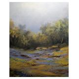 Vintage Original Oil on Board Landscape Painting