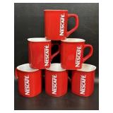 6 Red Nescafï¿½ Coffee Cups