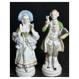 VINTAGE HAND PAINTED PORCELAIN COLONIAL,