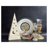 Chokin Plate w/ Pyramid Tea Lite Holder ++