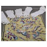 Vintage Dress Gloves & 1939 Worlds Fair Kerchief
