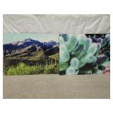 Two Large Photo Board Wall Art Pieces