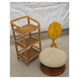 Bamboo Shelf / Stand, Spool Stool & Flip-Top Stand