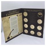 BILL OF RIGHTS 24K LAYERED GOLD COINS ROUNDS