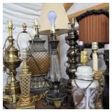 Large Lot of Lamps & Lamp Shades