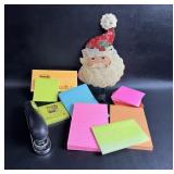 Sticky Notes w/ Santa Hanging Towel Decor