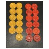 Vintage Bakelite Marbled Red & Butterscotch Game
