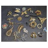 Vintage Brooch Collection, Costume Jewelry