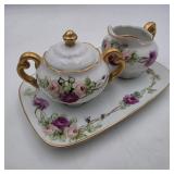 Justine Pfaff Petre Signed Sugar & Creamer Set