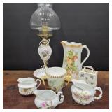 Lefton / Limoges / Porcelain & Lamp Lot