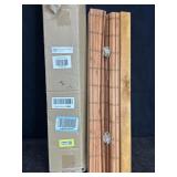 NIB CORDLESS BAMBOO ROMAN SHADES 23x64