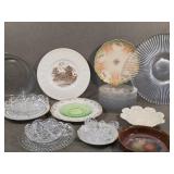 Misc Porcelain Plates, Crystal, Glass Platters ++